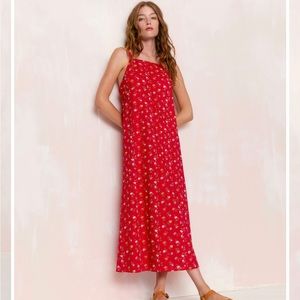 Christy Dawn Orchid Dress Large NWT crimson garden red floral